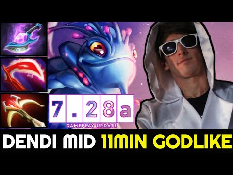 DENDI 11min Godlike — He knows how to Destroy Storm Spirit 7.28 Dota 2