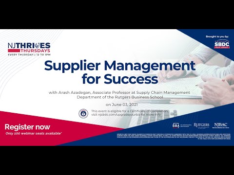 NJTT #005: Supplier Management for Success