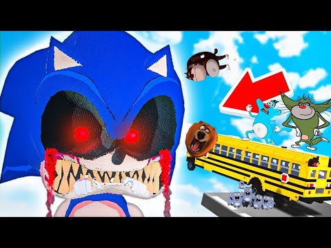 Grizzy The Lemmings Cars vs SONIC.EXE |  Challenge  in Teardown Game | Alumota Bhalu