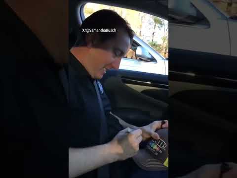 FLASHBACK: Kyle Busch fan gets surprise of her life at traffic stop #foxnews #news #shorts #auto
