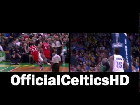 Compare Both of Jeff Green's Sick Reverse Dunks vs Hawks and Thunder 2013
