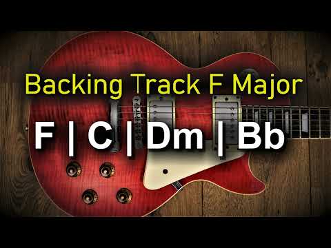 Rock Pop Backing Track F Major | 70 BPM | Guitar Backing Track