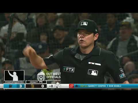 Ejection 028 - DJ Reyburn Tosses Garrett Cooper After Three-Pitch Strikeout in San Diego