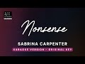 Nonsense - Sabrina Carpenter (Original Key Karaoke) - Piano Instrumental Cover with Lyrics
