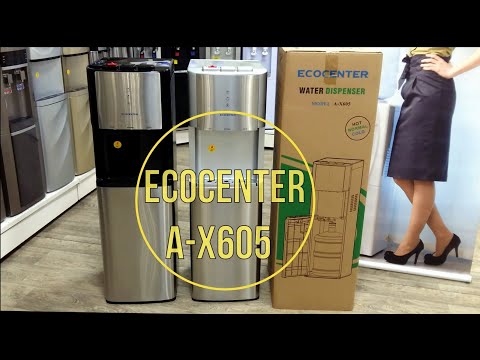 Обзор кулер (диспансер) для воды ECOCENTER A-X605 серебристый
