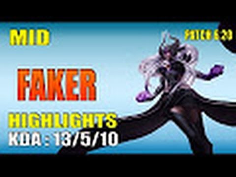 SKT Faker Syndra vs Diana -  Mid NA SoloQ  | Highlights 2016