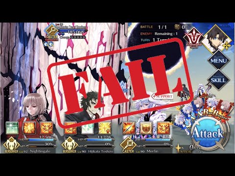 FGO [NA] Lostbelt 2 - Scandinavian Tree of Emptiness vs Hijikata -setup (4 turn) Use command spell.