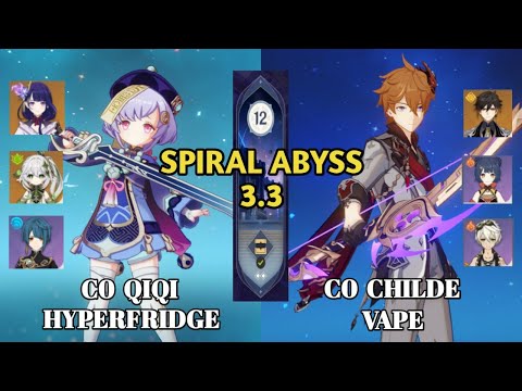 C0 Qiqi Hyperfridge & C0 Childe Vape - 3.3 Abyss Floor 12 Fullstar | Genshin Impact