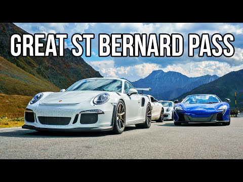 Epic Alpine Drive: Supercars Conquer Great St Bernard Pass (GT3 RS, 650S, AMG, and Lotus)