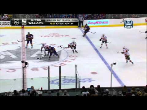 Justin Williams goal 4-2 Mar 9 2013 Calgary Flames vs LA Kings NHL Hockey