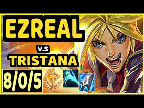 EZREAL vs TRISTANA - 8/0/5 KDA BOTTOM ADC CHALLENGER GAMEPLAY - NA