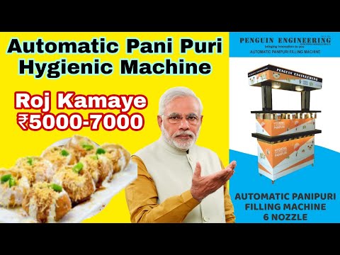 3 Nozzle Pani Puri Filling Machine With Bucket