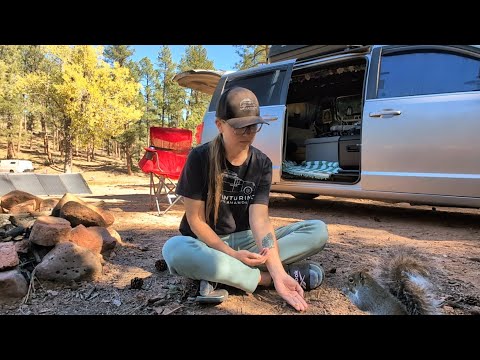 Solo Female Van Life - A Realistic Day of Living in My Minivan Camper | Simple Off-Grid Camping