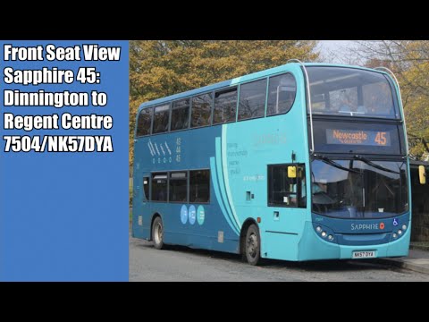 Front Seat View | Route 45: Dinnington to Regent Centre - 7504/NK57DYA - ADL Enviro 400