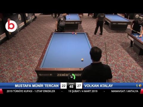 MUSTAFA MÜNİR TERCAN & VOLKAN ATALAY Bilardo Maçı - 2019 TÜRKİYE KUPASI 1. ETAP ERKEKLER-5.ÖN ELEME