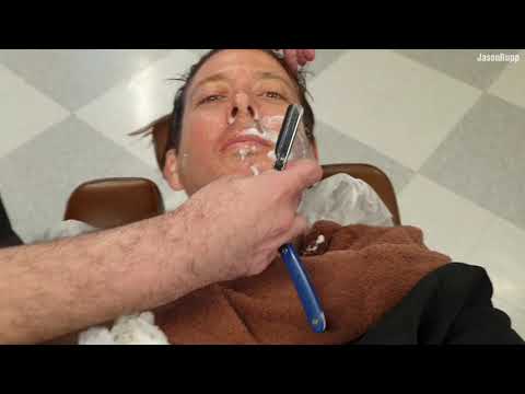 $15 Straight Razor HOT TOWEL SHAVE at Sam's Barber Shop by Mike in SYRACUSE in Upstate New York!