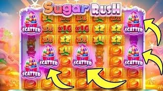 Big win on a sugar rush slot $10,000 bonus buy compilation great game