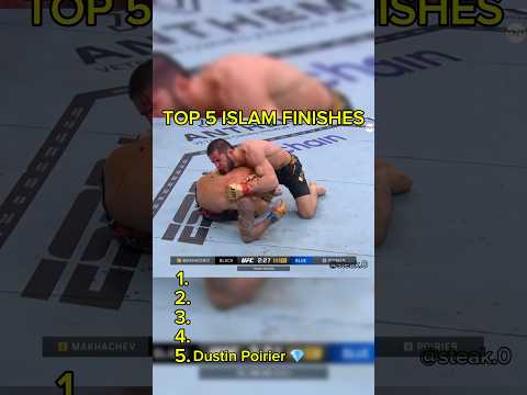 TOP 5 ISLAM MAKHACHEV FINISHES 👀💪#ufc #islammakhachev #mma