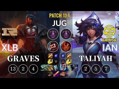RNG XLB Graves vs OZ Ian Taliyah Jungle - KR Patch 11.1
