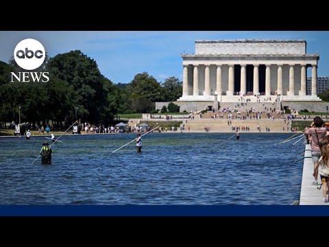 President Trump claims vandals are responsible for Reflecting Pool problems