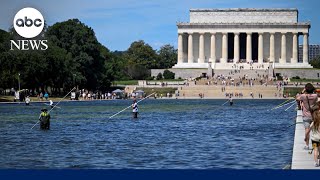 President Trump claims vandals are responsible for Reflecting Pool problems 