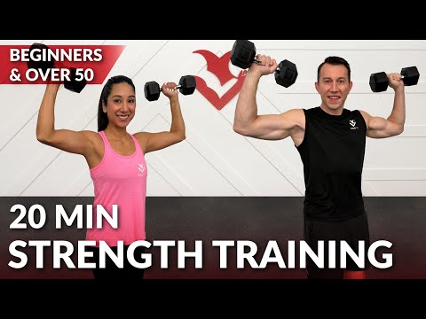 20 Min Beginner Strength Training at Home Dumbbell Full Body Workout for Women Men Weight Over 50