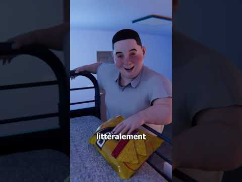 Il a cassé le lit superposé 🛌