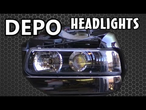 02 Silverado Dually Smoking DEPO Projector Headlights & LED Parking