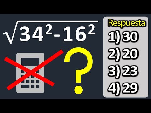 Operación aritmética √(34²-16²)