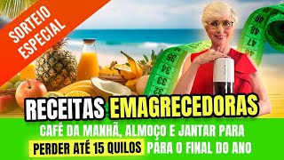 RECEITAS EMAGRECEDORAS- Café da manhã, almoço e jantar para perder até 15 quilos para o final do ano