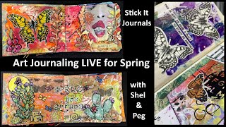 Art Journaling LIVE with Shel & Peg - Stick it Journals