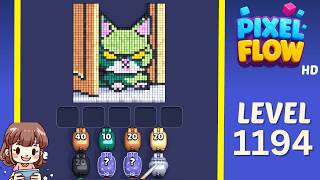 Pixel Flow Level 1194 Solution Walkthrough