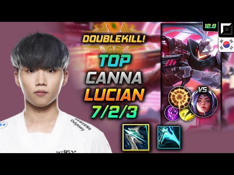 Canna Lucian Top vs Irelia - 칸나 탑 루시안 돌풍 집공 - LOL KR 12.9