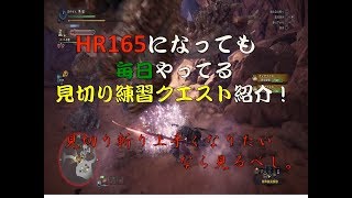 MHW  HR165　毎日やってる見切り練習クエスト紹介