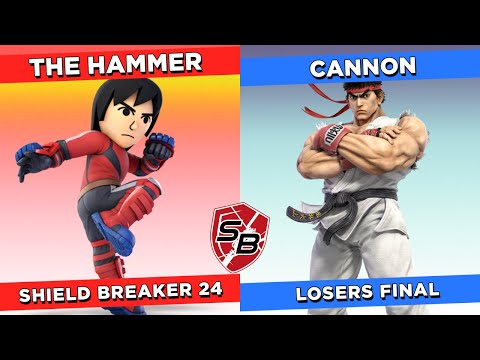 Shield Breaker 24 - Losers Final - Cannon (Ryu) Vs. The Hammer (Mii Brawler, Bowser Jr.)