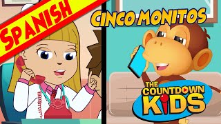 Cinco monitos (Five Little Monkeys) (Spanish Version) - The Countdown Kids | Nursery Rhymes