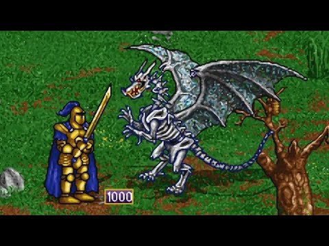 Heroes of Might and Magic 2: 1000 Crusaders vs 700 Bone Dragons