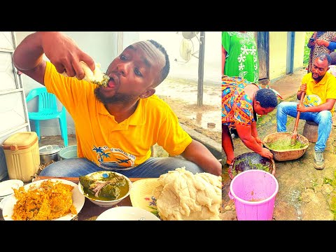 Cameroon Food - You Won't Believe what this Tribe in Cameroon Uses Cocoyam Leaves For - Bangem in SW