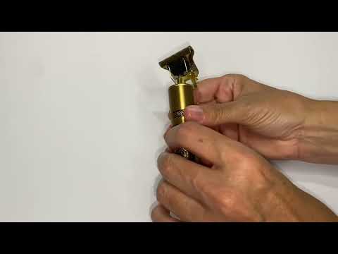 Máquina de Cortar Cabelo e Barba Dragão Dourado com 4 pentes