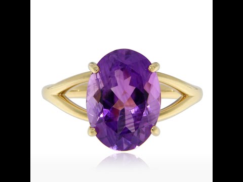 Inel Aur Galen 14k Ametist Natural - Stil si Energie Pozitiva
