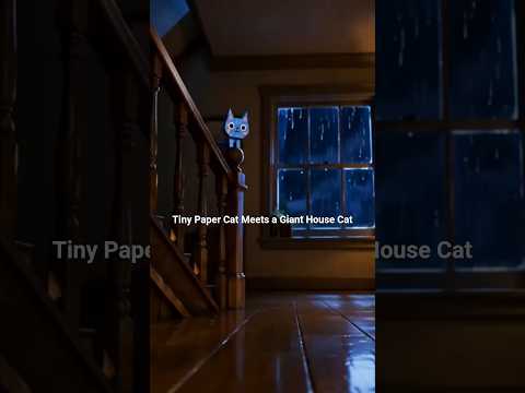 Character File #006 — Tiny Paper Cat Meets a Giant House Cat thumbnail
