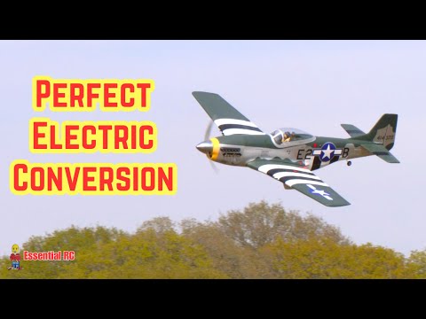 PERFECT ELECTRIC RC WARBIRD CONVERSION ! Hangar 9 20cc P-51 Mustang