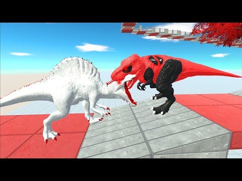 Death Run | Deadpool T-Rex vs White Army | Animal Reolt Battle Simulator