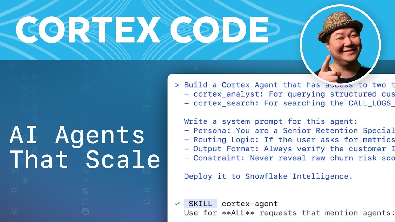 5 min to Build an AI agent using Cortex Code