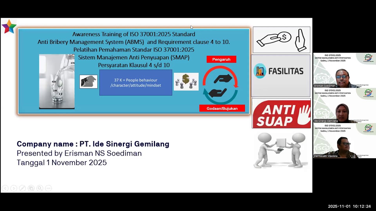 Awareness Training of ISO 37001:2025 Standard