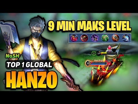 HANZO KING! Fast Farm Rotation Gameplay [ Top 1 Global Hanzo Best Build ] By Nαsh - Mobile Legends