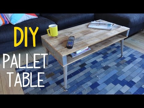 How to Build a Simple Pallet Wood Table Video