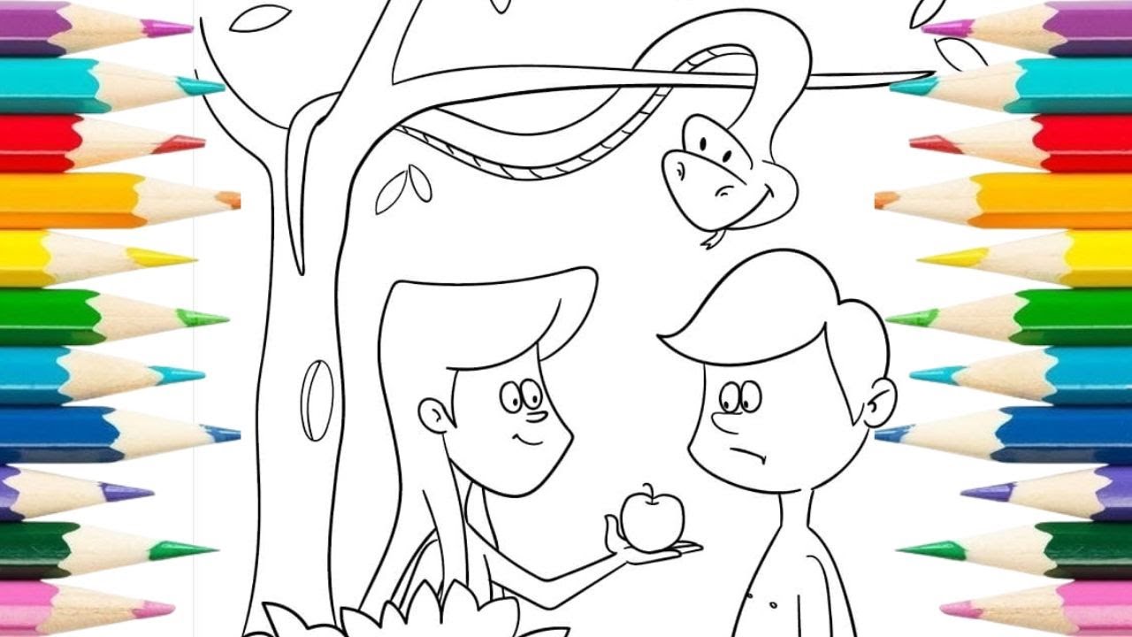 Watch Now Adão e Eva e o fruto proibido; lindo desenho Adão e Eva para pintar; a desobediência de Adão e Eva Adão e Eva e o fruto proibido; lindo desenho Adão e Eva para pintar; a desobediência de Adão e Eva