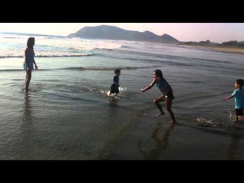 Javier having fun at the beach