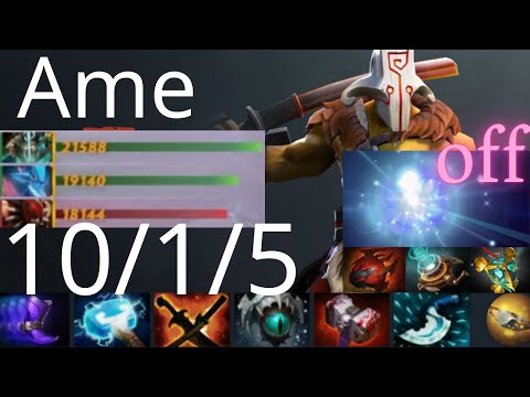 萧瑟 Ame Juggernaut vs Sniper, Bloodseeker, Timbersaw - PSG.LGD vs bc g1 Ti10 dota2